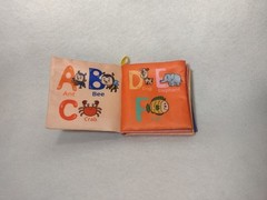 Soft Baby Book Fabric Cloth English Letter Alphabet Animal Crinkle Noise 4in.
