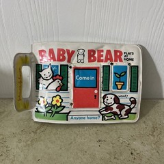 Vintage Johnson & Johnson Baby Bear Plays At Home Vinyl Book Bath 1982 Used