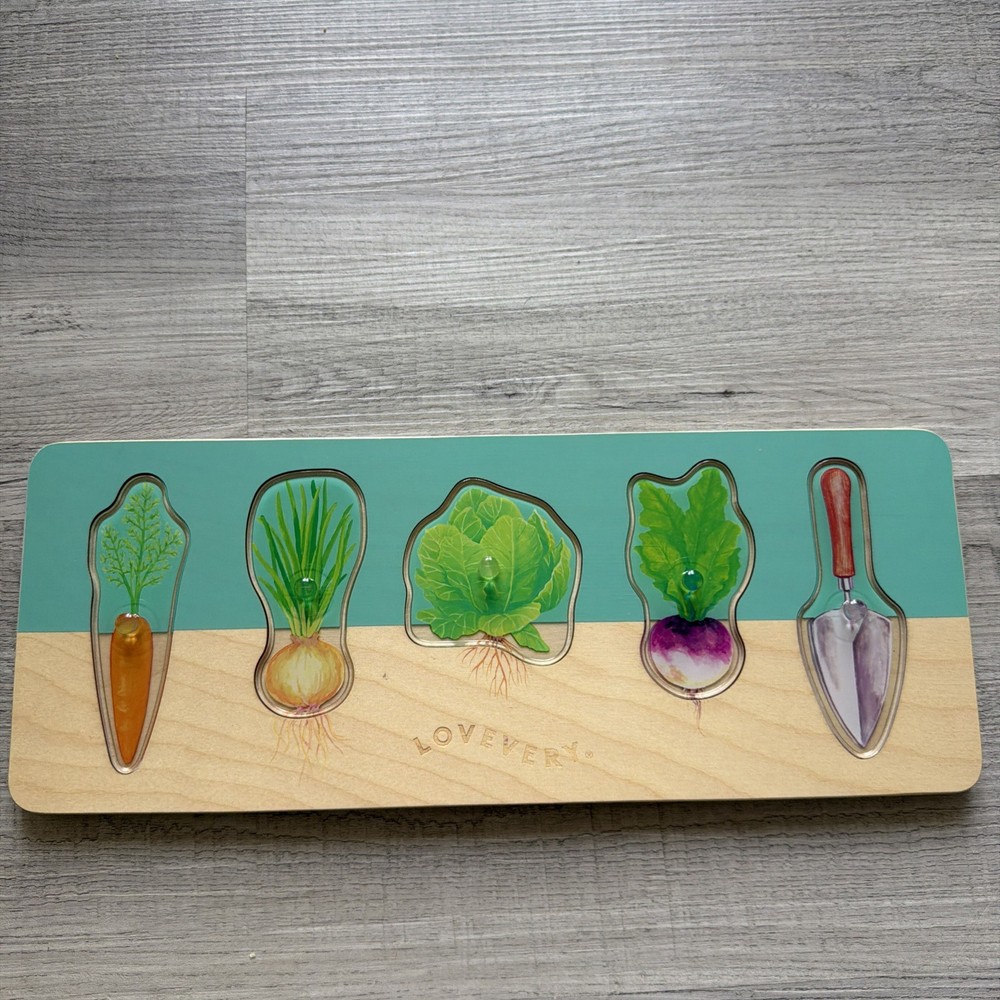 LOVEVERY Community Garden Vegetable Puzzle From The Pioneer PlayKit 16-18 months