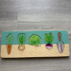 LOVEVERY Community Garden Vegetable Puzzle From The Pioneer PlayKit 16-18 months