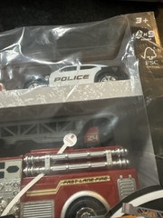 NEW! NIB RARE! 3 Pack Fast lane Emergency Vehicles FIRETRUCK POLICE AMBULANCE