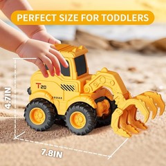 Imaginative Play Construction Toy Set – 4 Safe Trucks for Outdoors & Indoors