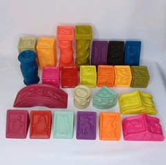 Baby Blocks Stacking Building Toys Soft Educational Numbers Shapes Colors 24