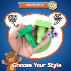 Jumbo Stacking Shapes Pegboard Set Kids Learning Toy w/ Storage Box