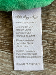 ITSY RITSY Plush Lily Pad Crinkle Sensory Toy with Frog Teether for Baby~Green