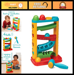 Ball Drop Tower Toy – STEAM Educational Play for Babies & Toddlers, 12M+, Hand-E