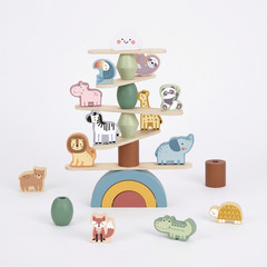 Wooden Animal Balancing Stacking Game for Kids Montessori Fine Motor Toy