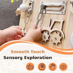 5 Pieces Busy Board DIY Accessories for Toddlers – Sensory Board Parts – Latch-