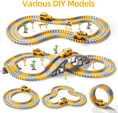 Toddlers Construction Race Tracks Toys Gifts for 3 4 5 6 Years Old Boys Kids, 2P