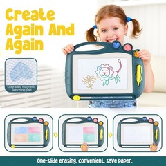 Magnetic Drawing Board, Toddler Toys for Age 1 2 3 Boys Girls, Sketch Pad, Bi…