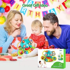 Educational Light-Up Elephant Piano for Infants 6-12 – Perfect Gift Idea