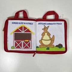 Pockets of Learning Right at Home Quiet Book Animal Activity Busy Book