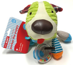 SKK Baby Sensory Plush Toy Parker the Puppy Dog Squeak Crinkle Teethe Infant New