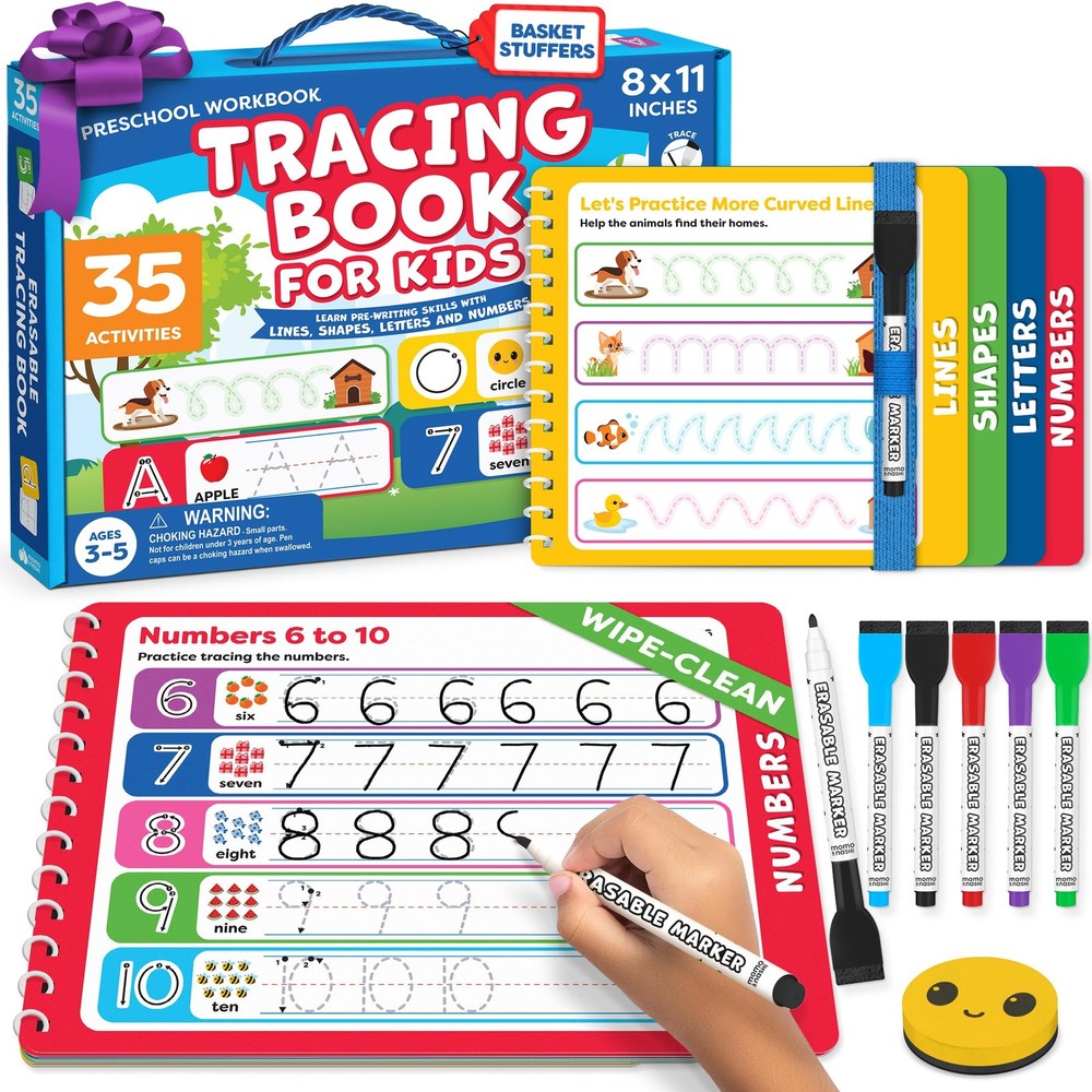 Preschool Learning Activities – Letter Tracing Books for Kids Ages 3-5 Toddle…