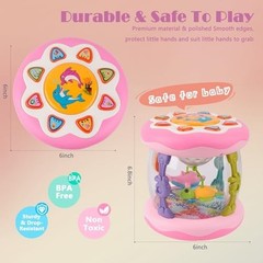 Baby Toys 0-6 Months, Newborn Aquarium Ocean Rotating Projector Music Light…