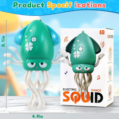 Electric Dancing Octopus Light Music Suitable for 12-18 Months Old Baby Toys, Ki