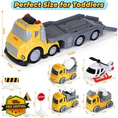 ShyLizard Yellow Toddler Construction Truck Lights Sounds