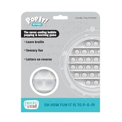 Chuckle & Roar – Pop It! Braille – Tactile Sensory Fun Popping Game – Standard