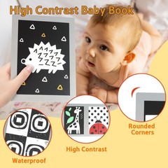 Black and White High Contrast Tummy Time Mirror Toys Newborn Toys 0 6 Months …