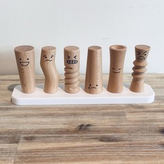 Lovevery Wooden Emotion Dolls Pegs The Observer Play Kit Months 37, 38, 39