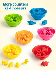 Dinosaur Sorting Toy Set Color Matching Counting Preschool Learning Toy for Kids