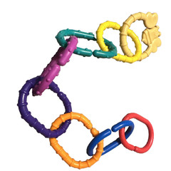 Educational Baby Toy Links Multiple Brands, Colors, Textures Preowned
