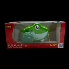 Brio Pull Along Frog 5″ Long 30208 Toddler Pull Toy 12 Months + Brand New