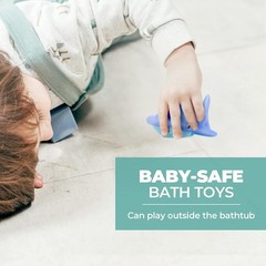 Hely Cancy Infant Bath Toys for 18 Months – No Hole Animal Bathtub Toys,…