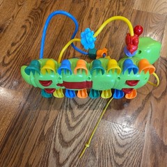 Multicolor Caterpillar Activity Toy with Numbered Feet, Bead Maze, Motor Skills
