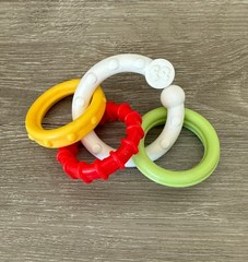 Fisher Price Replacement Teething Ring Toy Sensory Activity Red Green Yellow