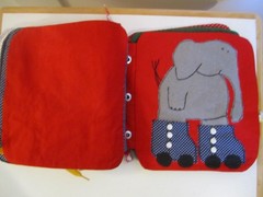VINTAGE NEW HANDMADE FABRIC HOW TO TEACHING BABY BOOK HOOKS ZIPPER SNAP BUTTONS