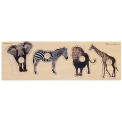 Kaplan Early Learning Large Knob Animal Puzzle Set – Set of 3