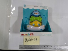 Munchkin Stack N’ Match Floating Bath Stacking Toy 18m+ Penguin Boat Multicolor