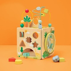 Activity Cube – Gigglescape™: Toddler Play Center, Fine Motor Skills, Wood