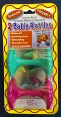 THERAPIST SPECIAL, 48 BABY RATTLES, 24 – 2 packs in CASE = 48 Rattles