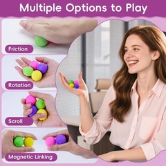 4-Pack Silicone Magnetic Balls for Adults,Teens, Sensory Toys for ADHD Autism…