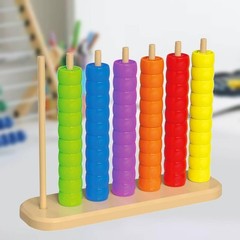 Color Matching Toy Wood Learning Activities Sensory Toy for Kids Counting