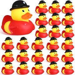Sotiff 12 Pcs Firefighter Rubber Ducks Bulk 2 Inch 1.77 x 2.17 x 1.97 inches