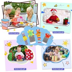 High Contrast Baby Toys Infant Rattle Socks and Wrist Rattles Set 0-12 Months
