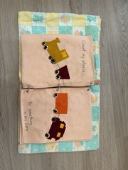 VINTAGE HANDMADE FABRIC HOW TO TEACHING BABY BOOK HOOKS ZIPPER SNAP BUTTONS 1988