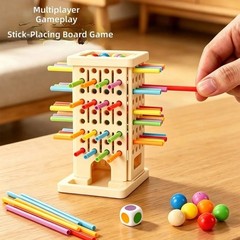 Pull Ball Drop Game with Color Learning Tabletop Fun Board Game for Kids