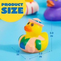 JOYIN 30 Pcs Rubber Ducks, Random Assortment Ducks Bulk with Mesh Carry Small