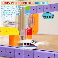 Electric Train Set for Kids,3D Infinity Flexible Track, Advanced Set(48 Piece)