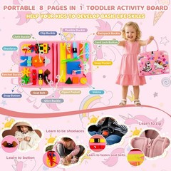 Montessori Busy Board for Toddlers 1-3 Years – Educational Sensory Activity Toy,