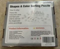 Shapes & Color Sorting Puzzle (Sealed)