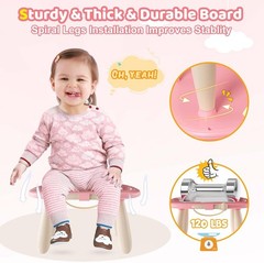 Kikidex Magnetic Drawing Board Toddler Doodle Board Learning Toy Pink