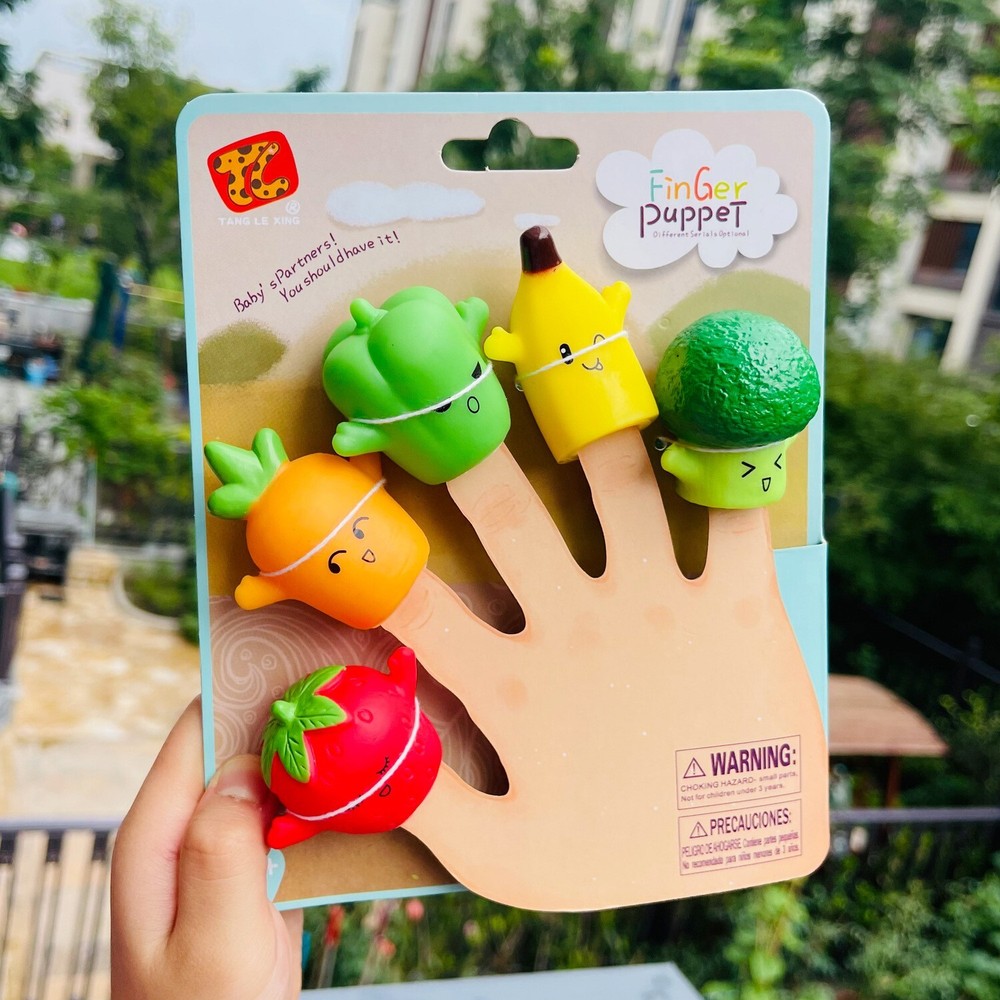 Finger Puppets Childhood Education Toys Vegetables Fruits Animals Vinyl Ornament
