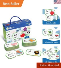 Sturdy Storage Box with ABC Puzzle Cards – Perfect Gift for Young Learners