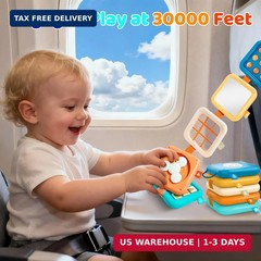 Montessori Busy Board for 1 Year Old, Airplane Toys for Babies 6-12 Months, Sens