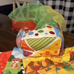 Baby Tissue Box Toy – Montessori Soft Crinkle Sensory Toy for 6-12 Months Gift